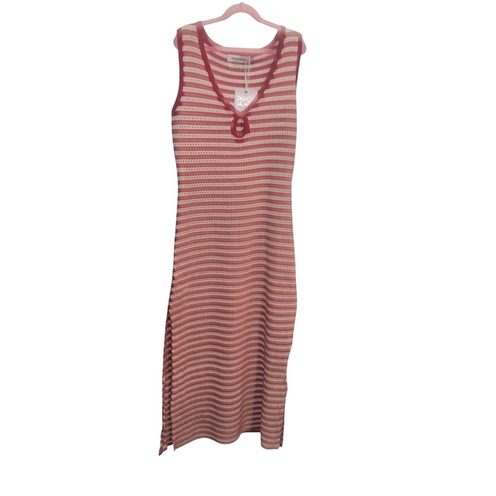 Striped Red Midi Dress